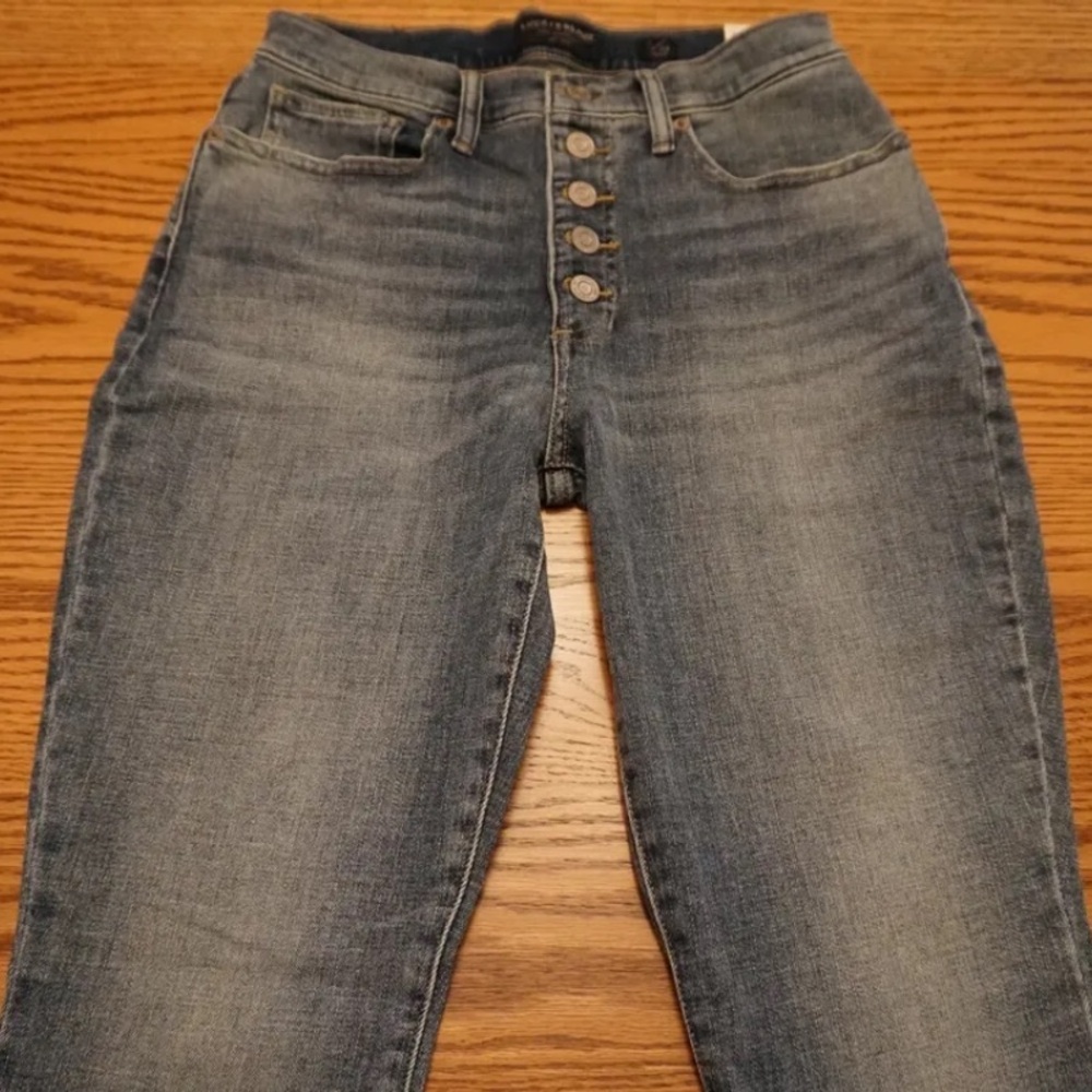 NWT WOMEN'S LUCKY BRAND JEANS Bridgette High Rise Skinny Button Fly Ankle